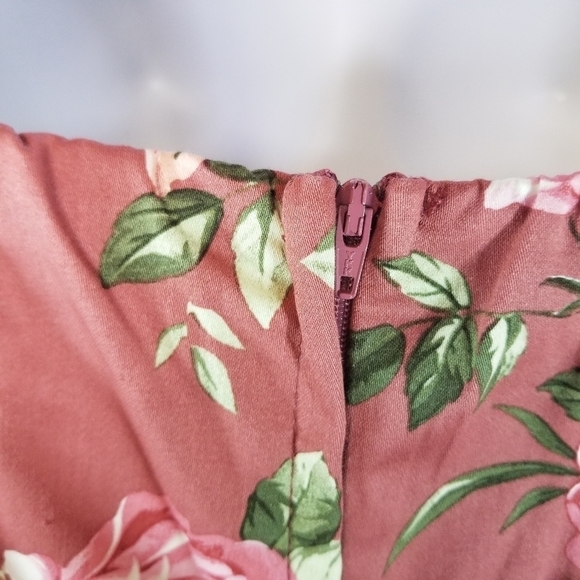 IXIA pink floral pinup swing rockabilly dress Retro Coquettw - Picture 3 of 11